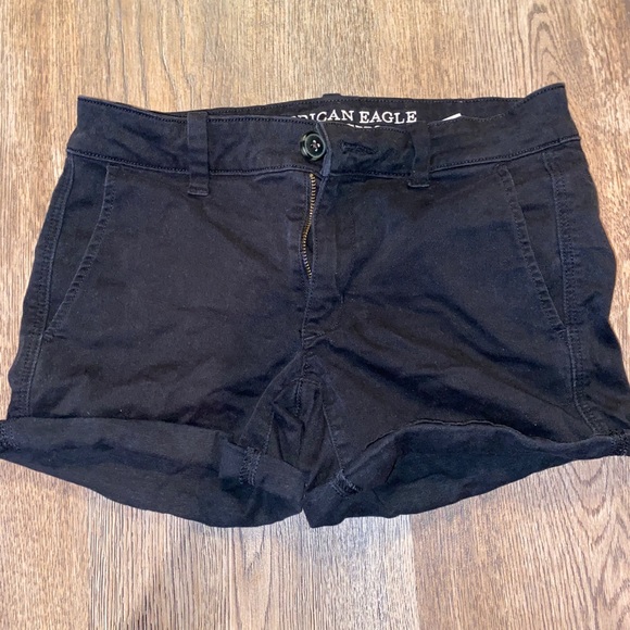 AE Black mid/low rise shorts - Picture 1 of 5
